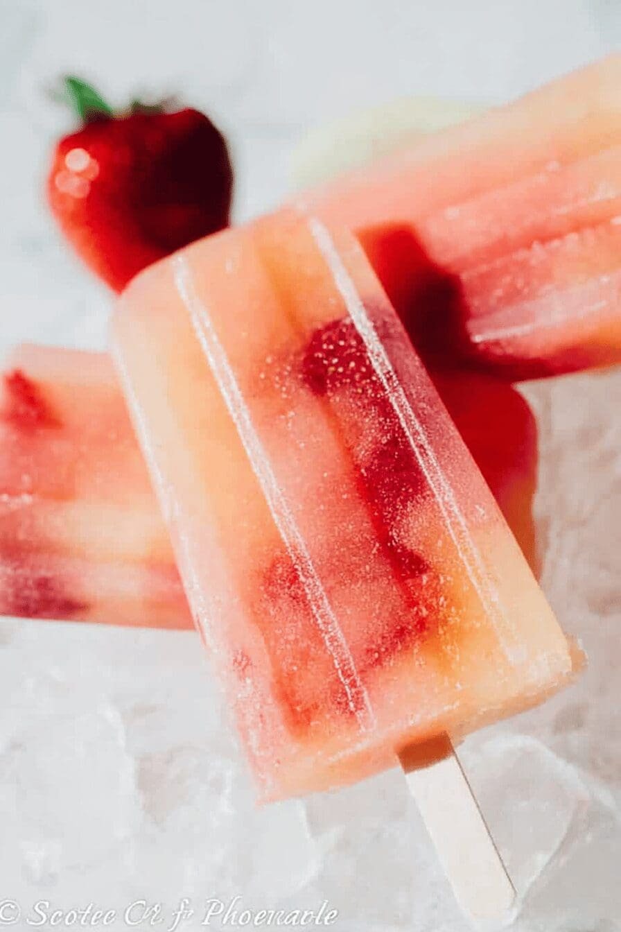 Strawberry Lemonade Popsicles
