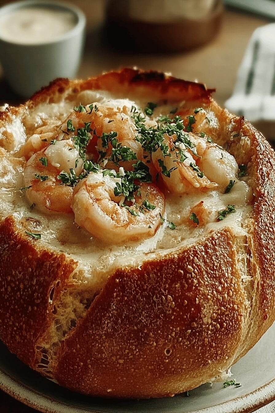 Stuffed Seafood Bread Bowl