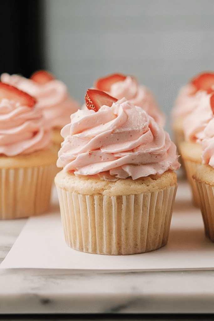 Vanilla Yogurt Cupcakes Strawberry Frosting 62.png