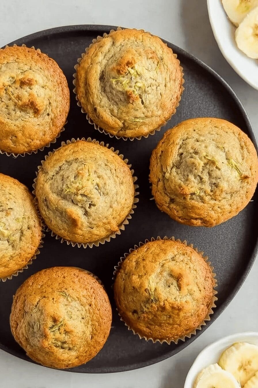 Zucchini Banana Muffins