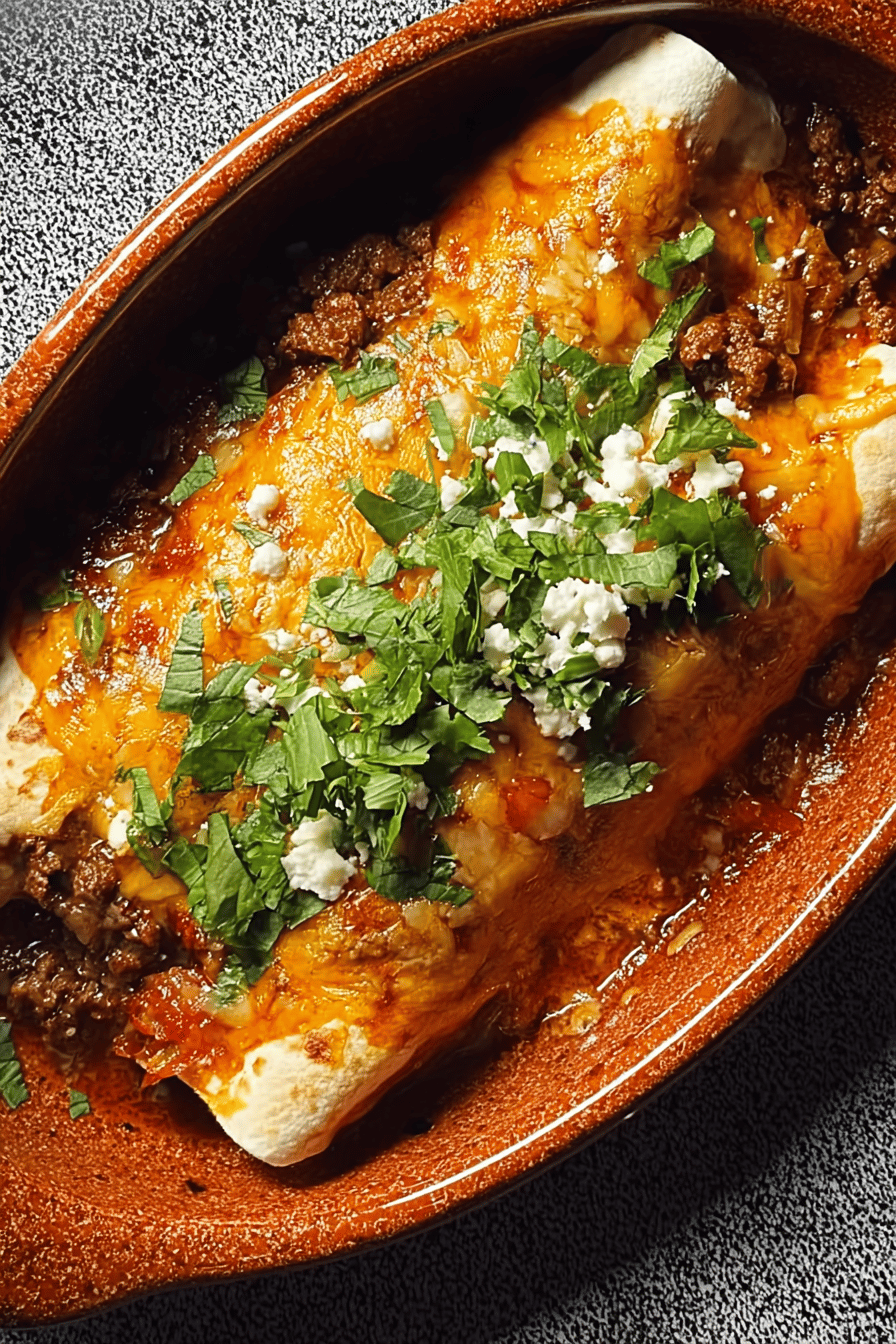 Beef And Cheese Sanchiladas