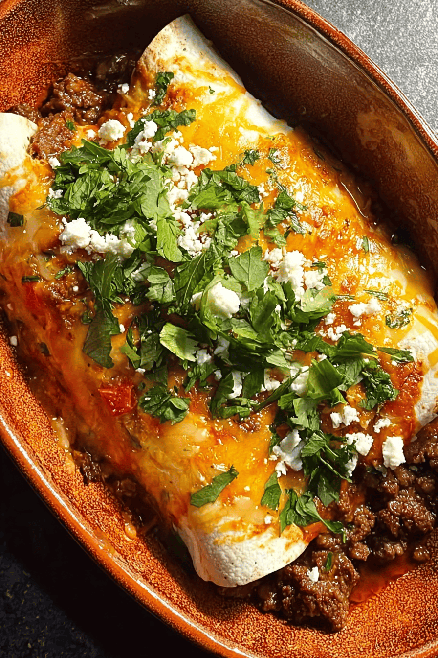 Beef And Cheese Sanchiladas