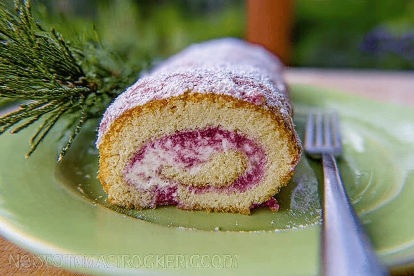 Biskvit Raspberry Roulade