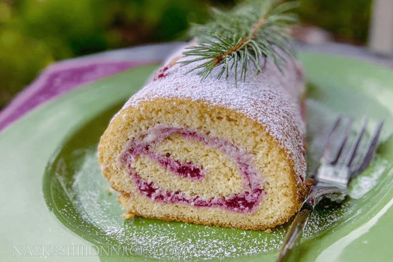 Biskvit Raspberry Roulade