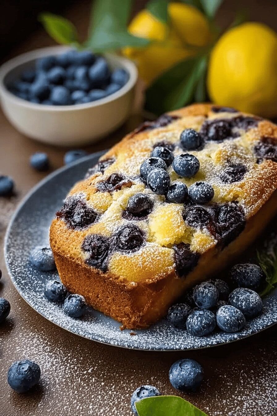 Blueberry Lemon Ricotta Cake