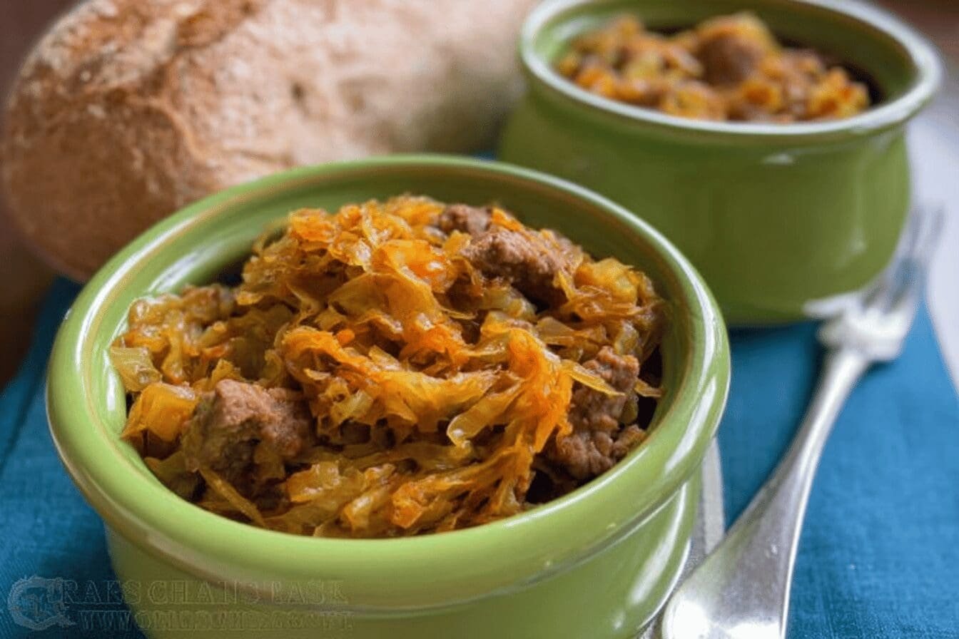 Braised Cabbage With Beef