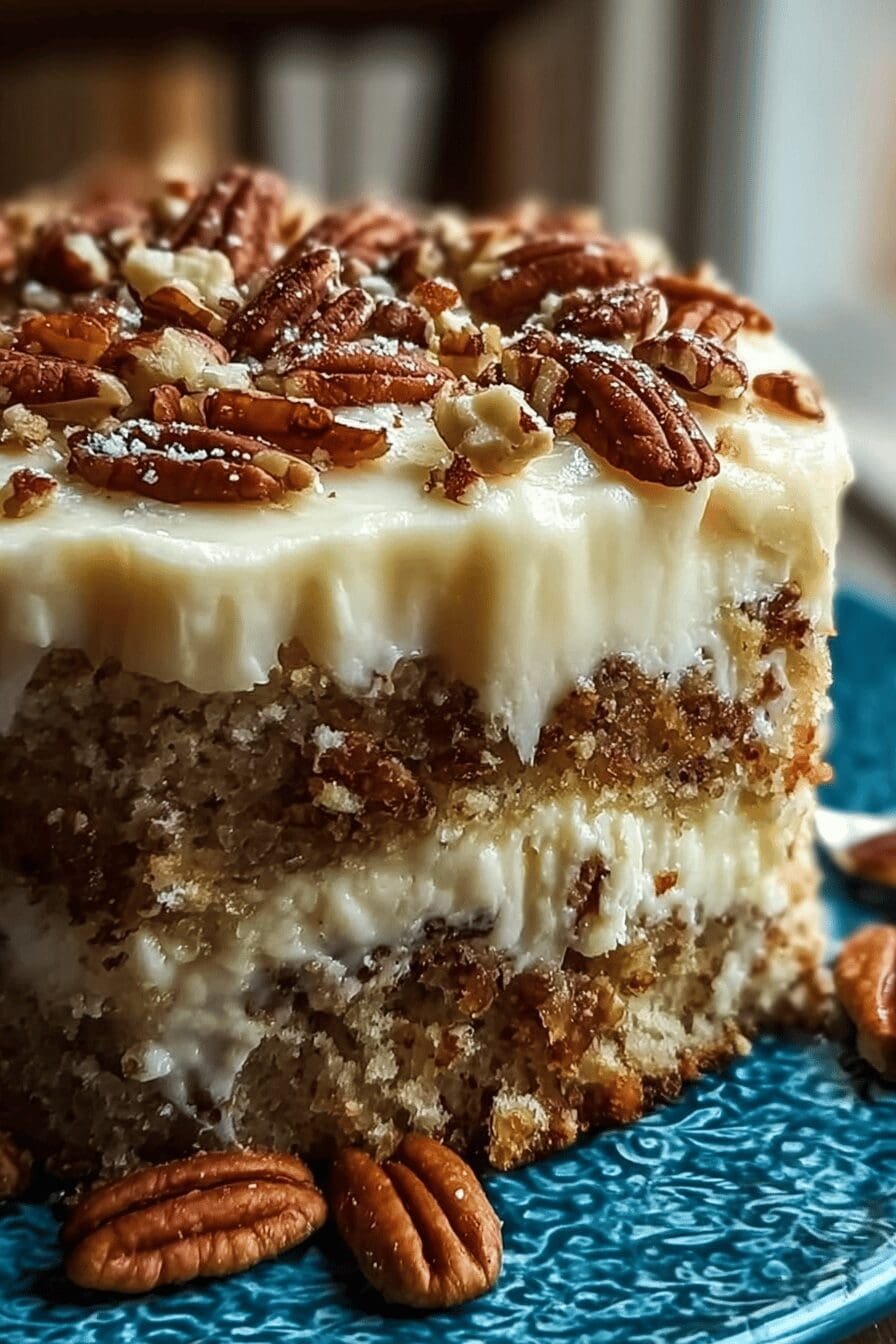 Butter Pecan Praline Poke Cake
