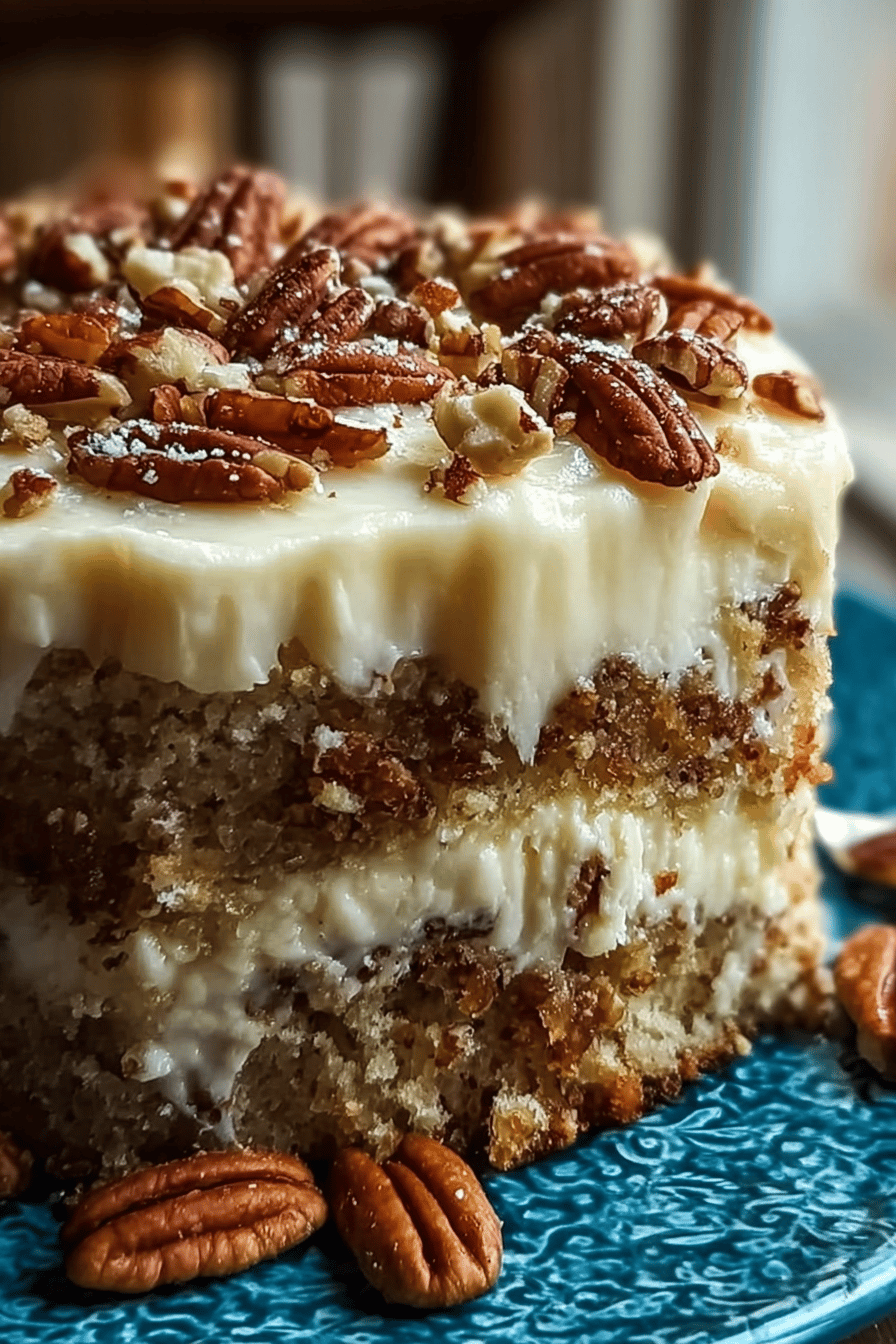 Butter Pecan Praline Poke Cake