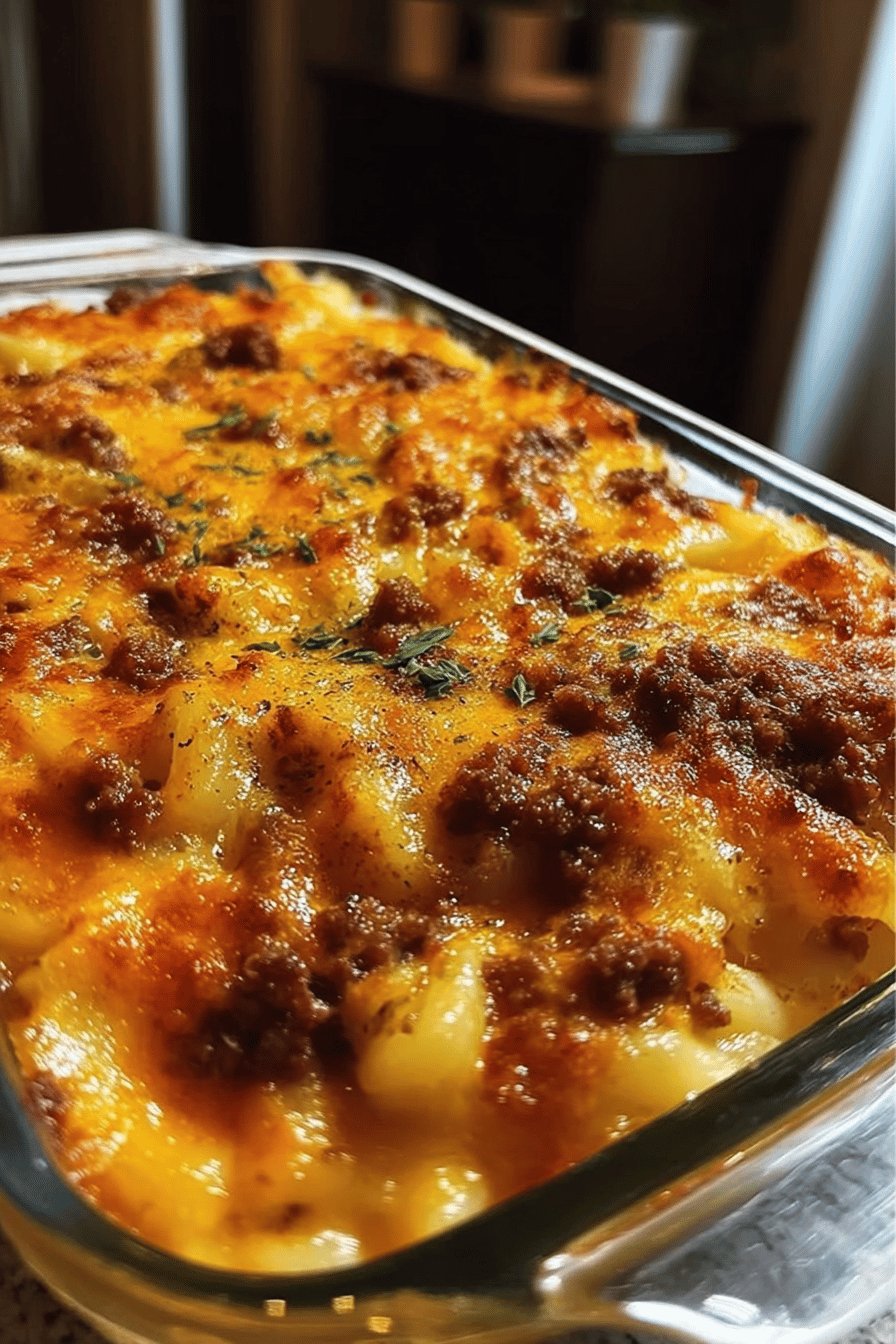 Cheesy Hamburger Potato Casserole