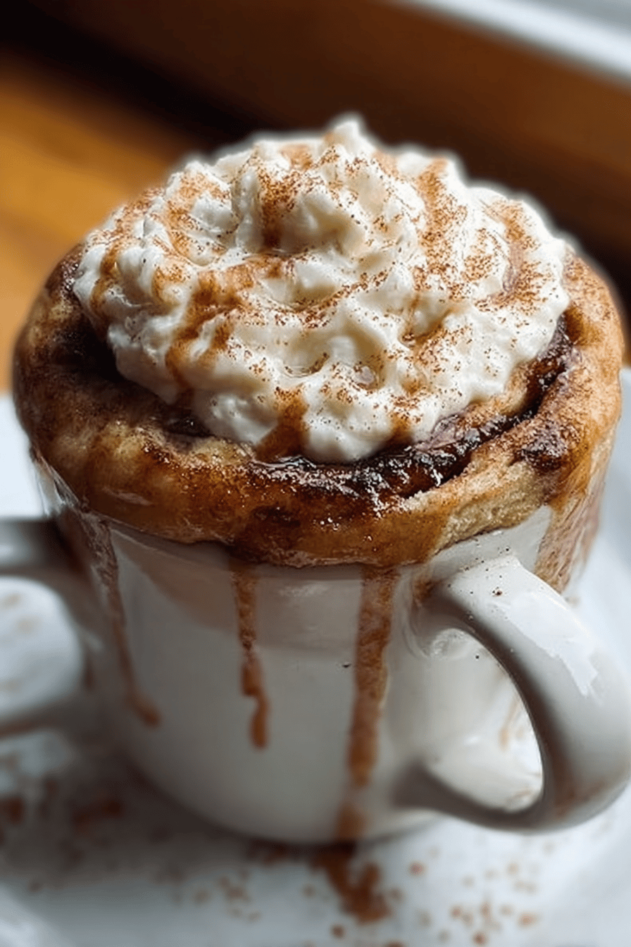 Cinnamon Roll Mug Cake