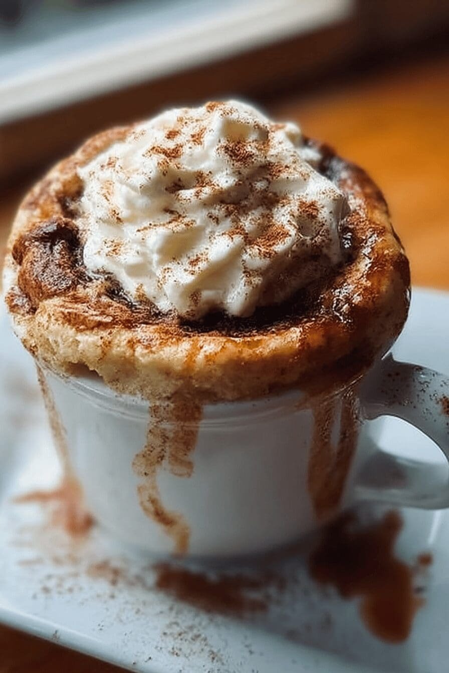 Cinnamon Roll Mug Cake