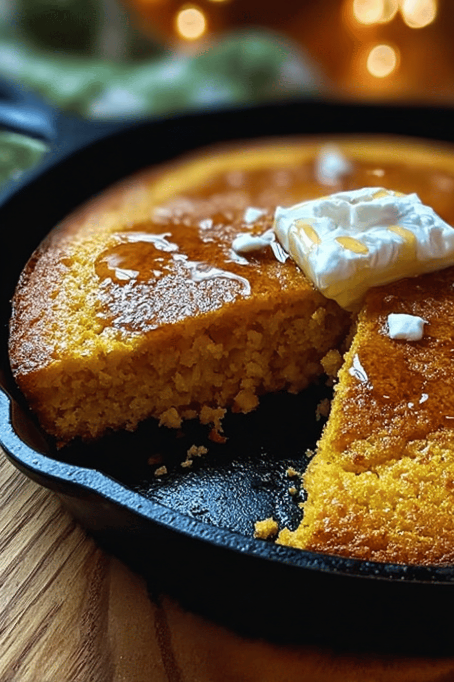 Honey Butter Skillet Cornbread