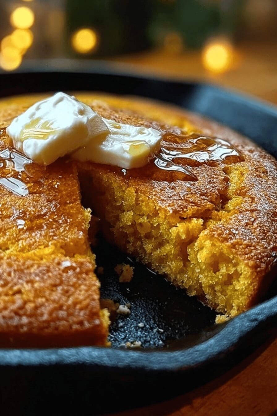 Honey Butter Skillet Cornbread