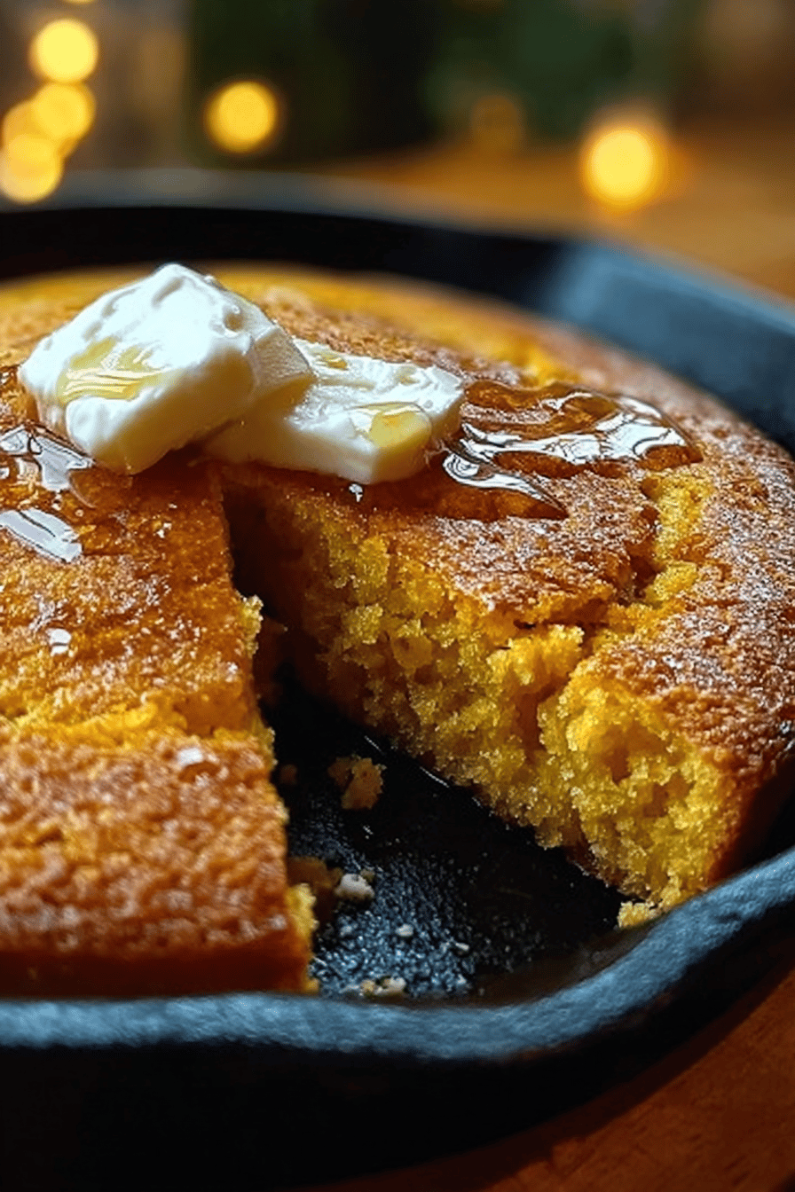 Honey Butter Skillet Cornbread