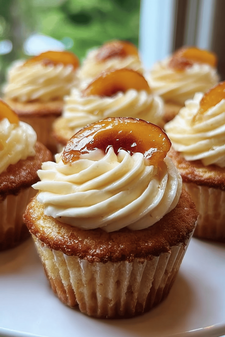 Honey Peach Cupcakes