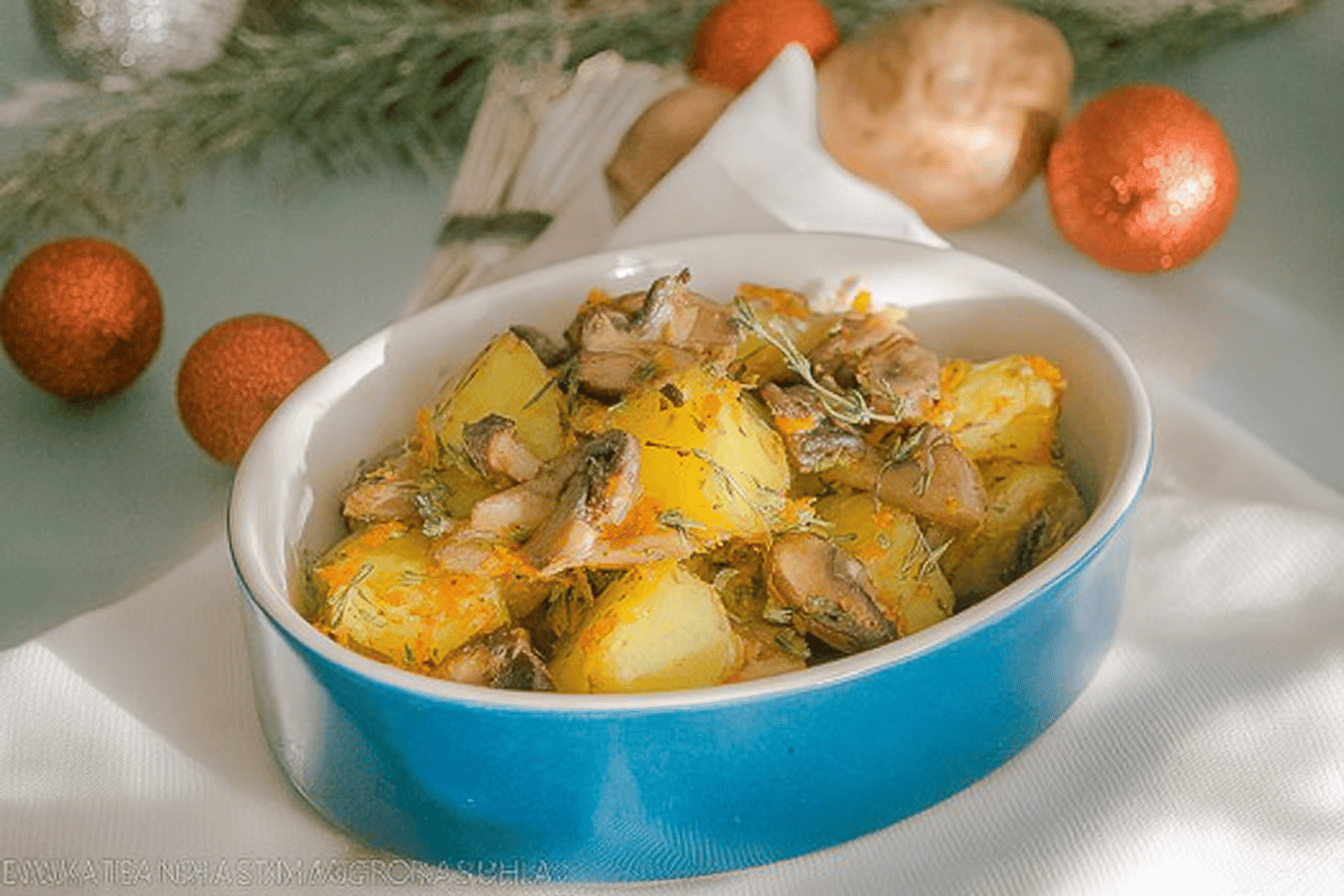 Potatoes With Cream And Mushrooms