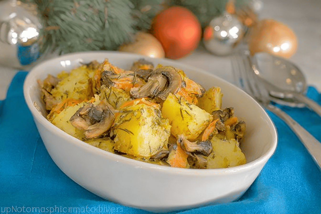Potatoes With Cream And Mushrooms