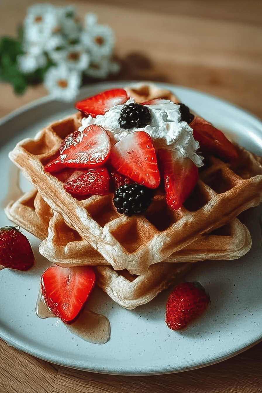Protein Packed Cottage Cheese Waffles