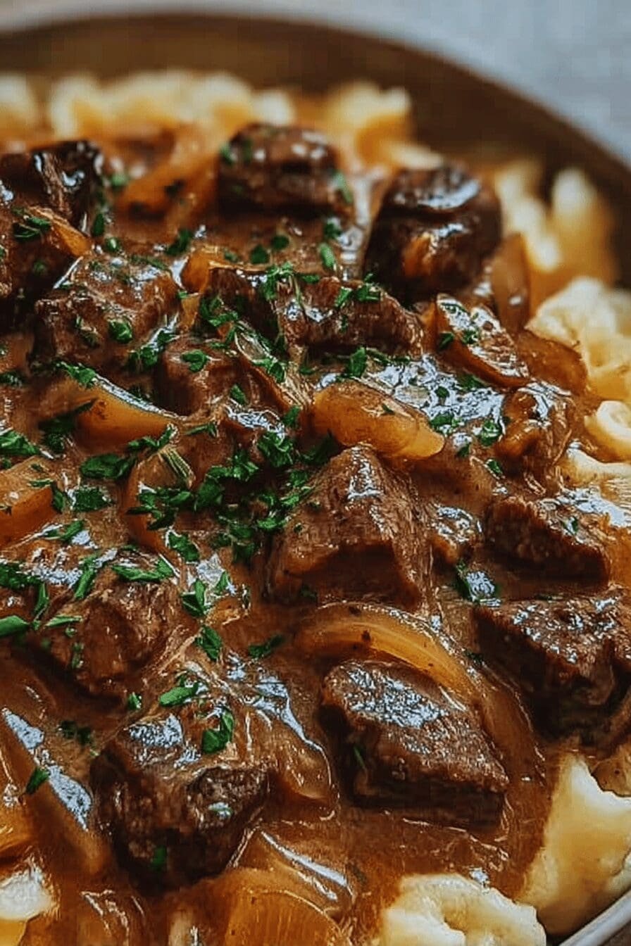 Slow Cooker Beef Stroganoff