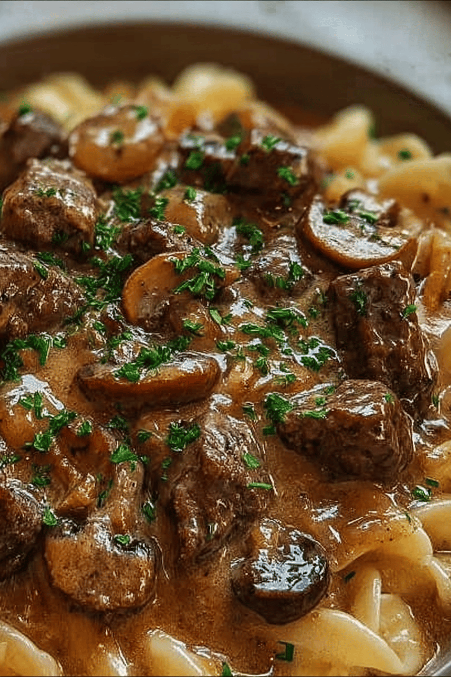 Slow Cooker Beef Stroganoff