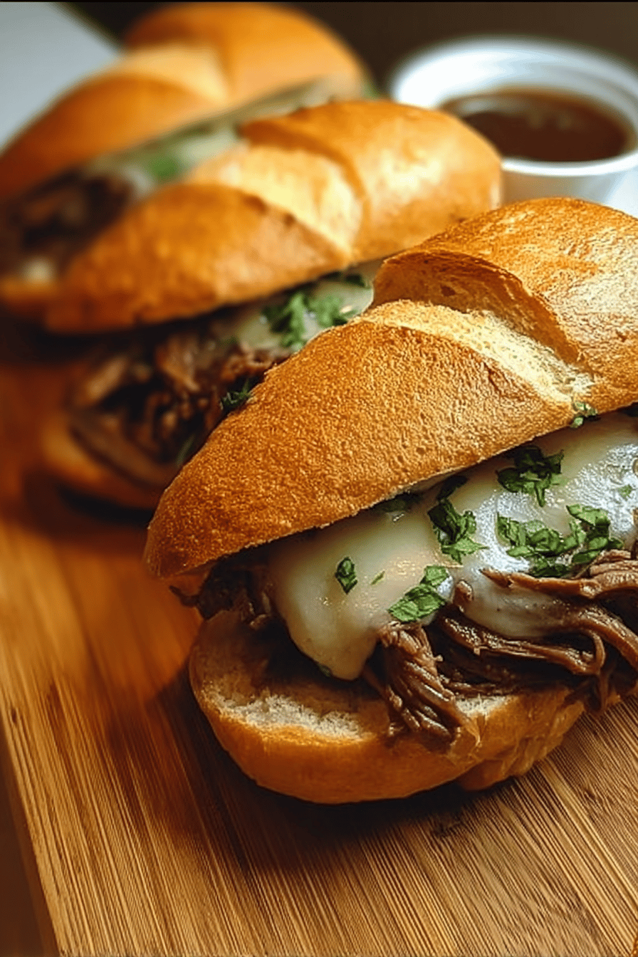 Slow Cooker French Dip Sandwiches
