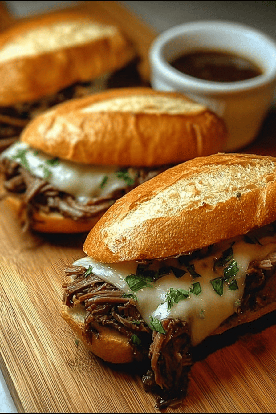 Slow Cooker French Dip Sandwiches