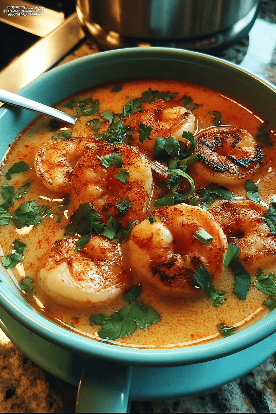 Spicy Coconut Shrimp Soup