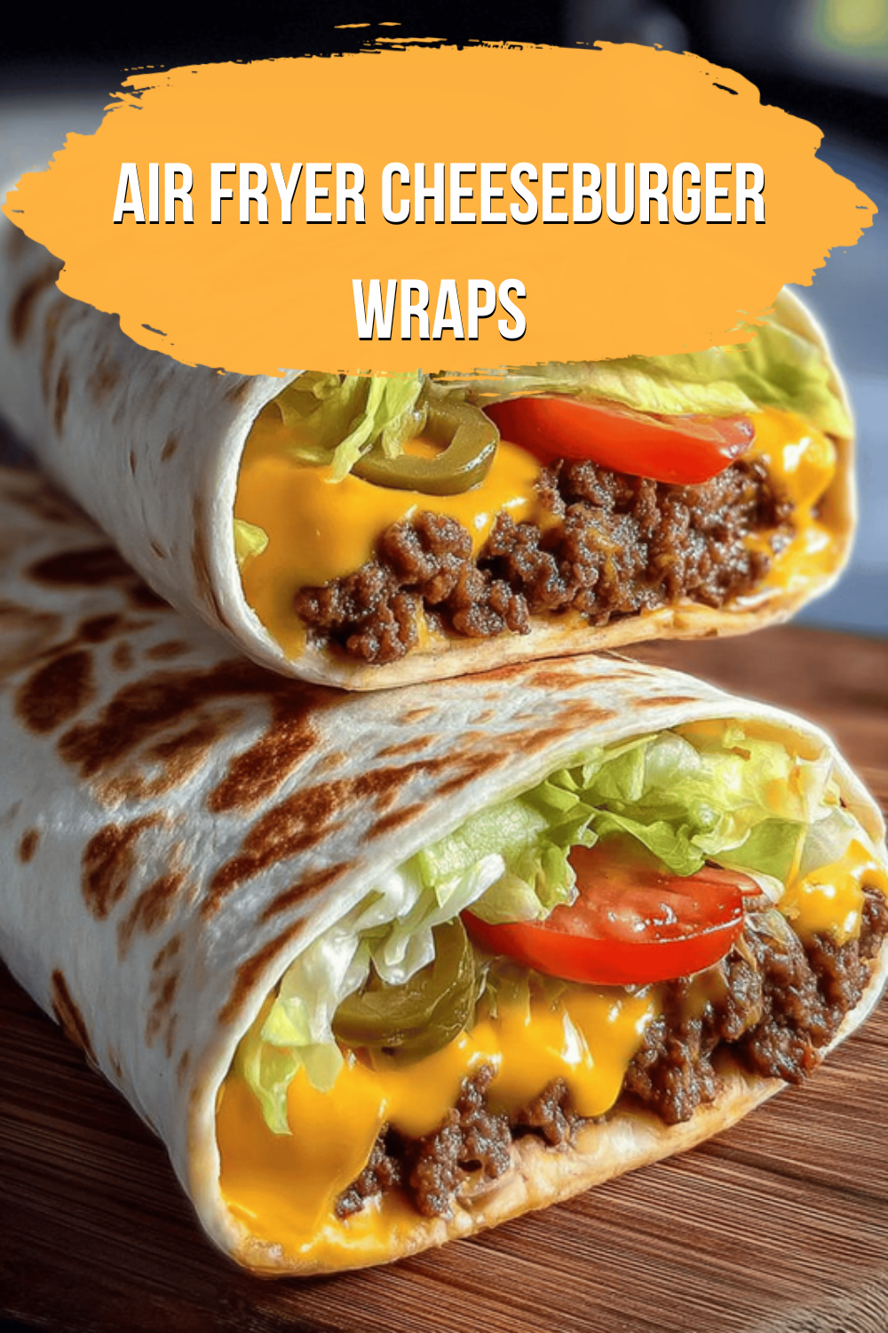 Air Fryer Cheeseburger Wraps