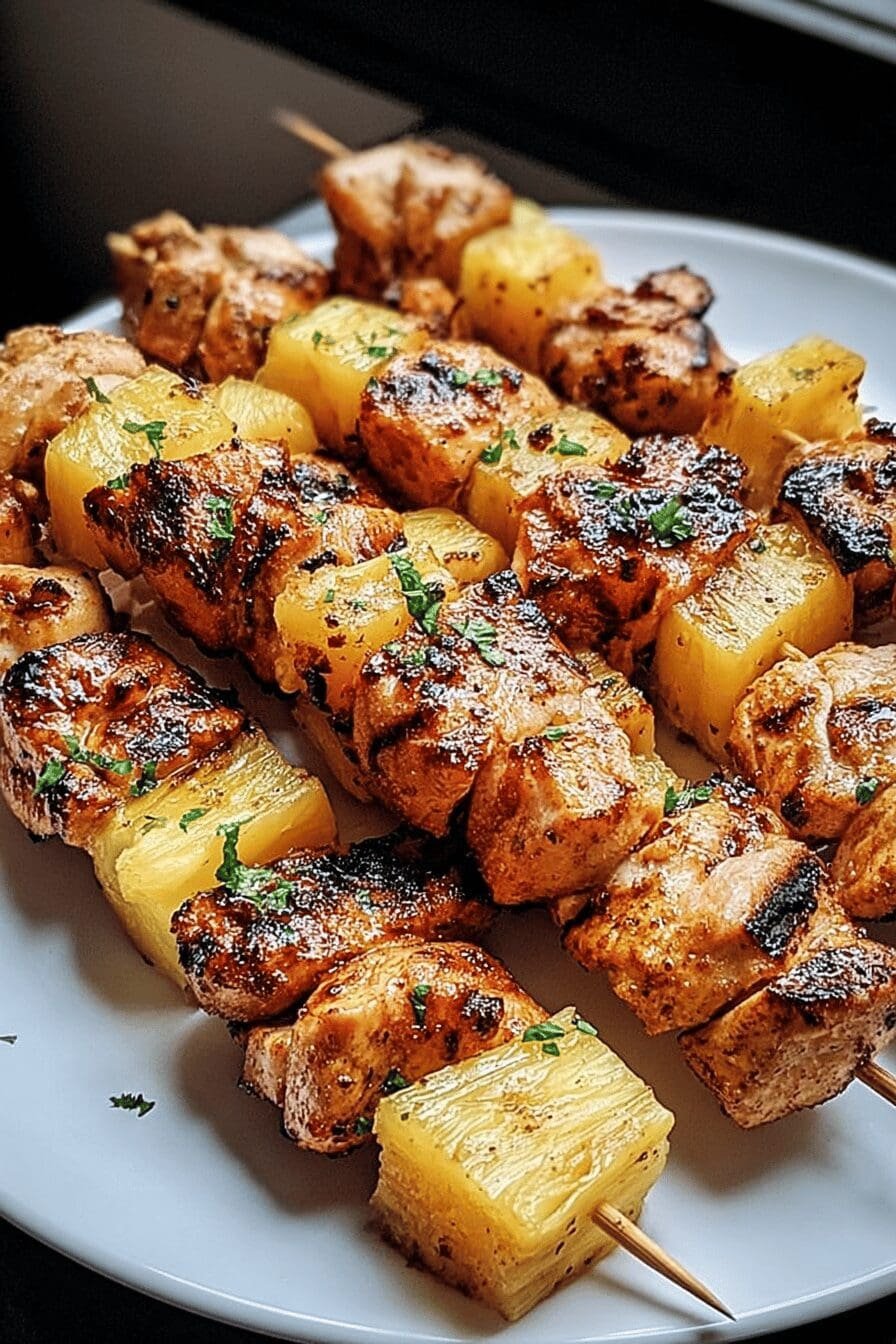 Al Pastor Chicken Skewers