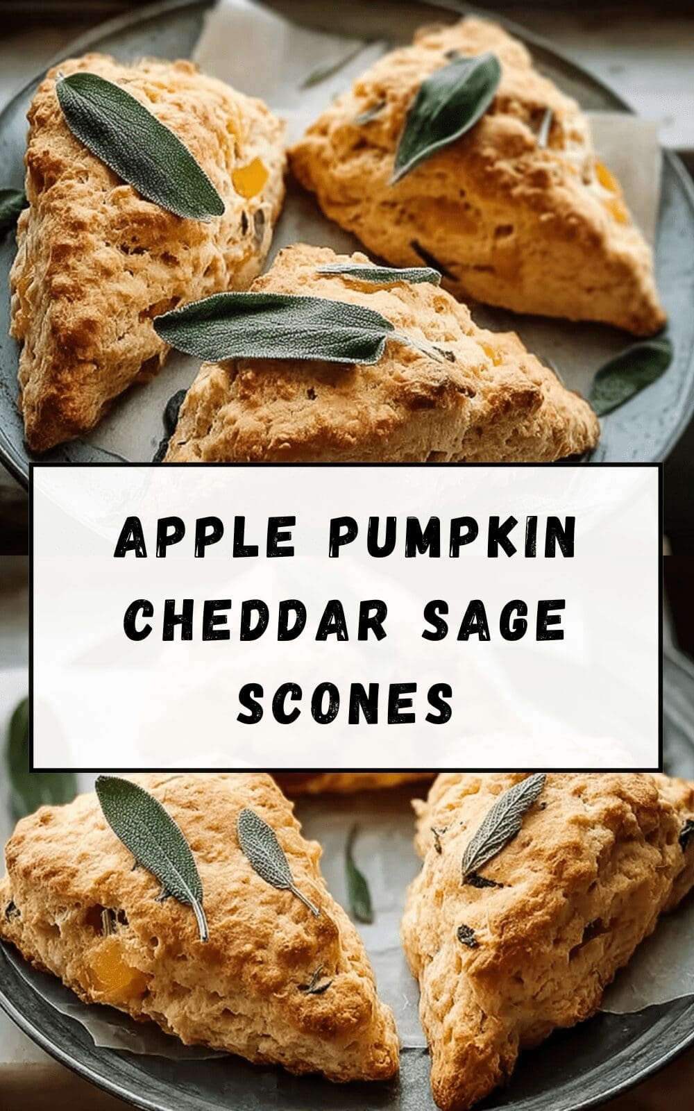 Apple Pumpkin Cheddar Sage Scones