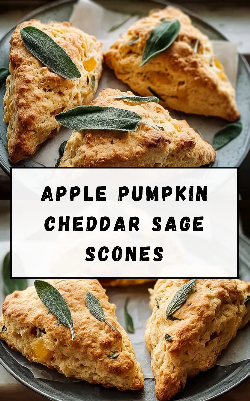 Apple Pumpkin Cheddar Sage Scones