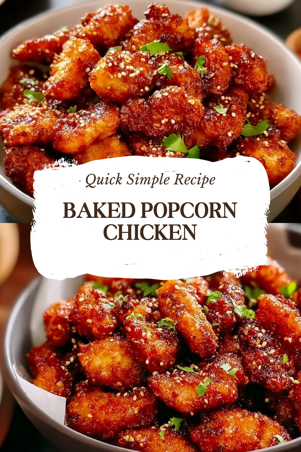 Baked Popcorn Chicken