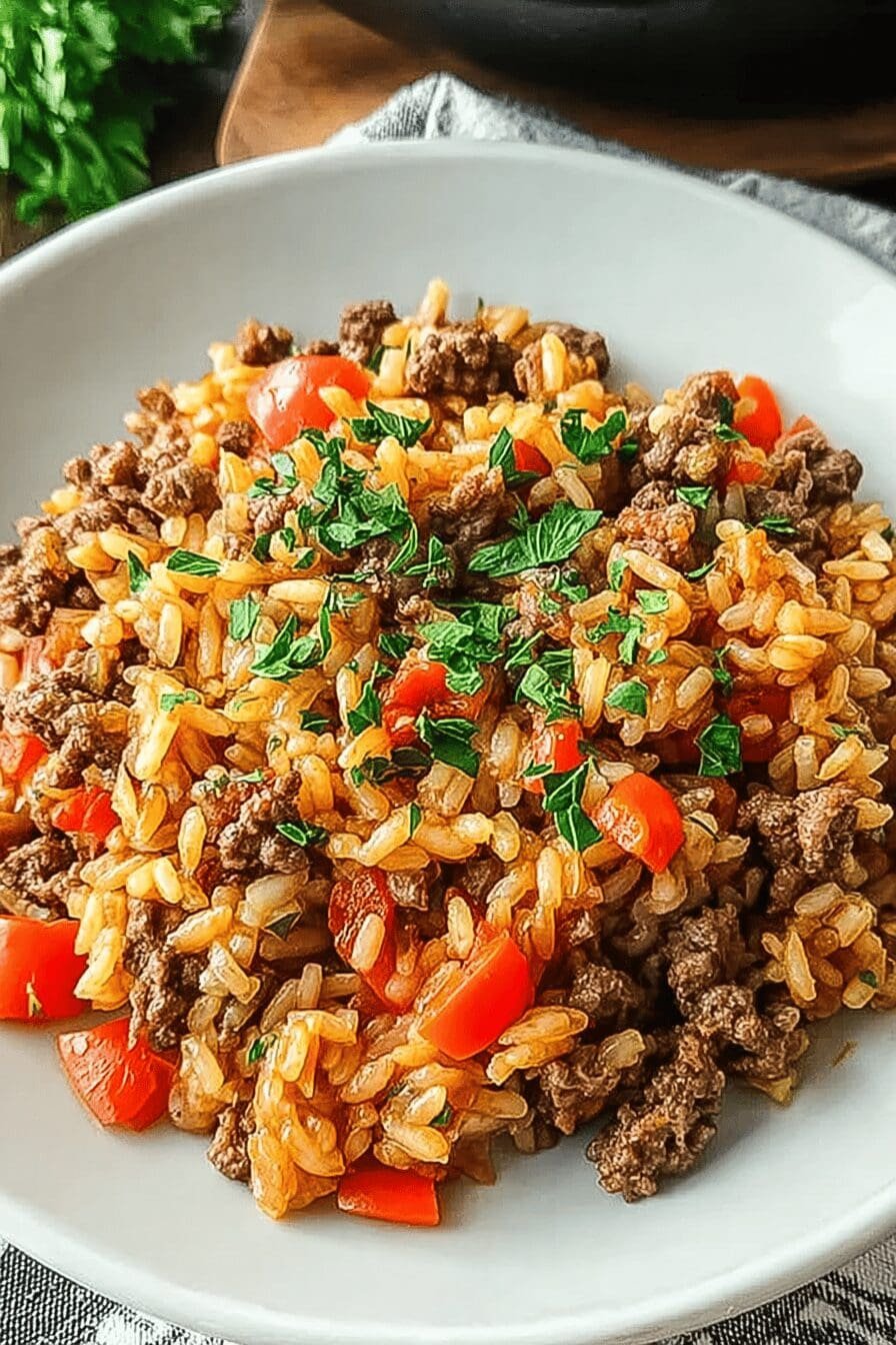 Beef Rice Skillet