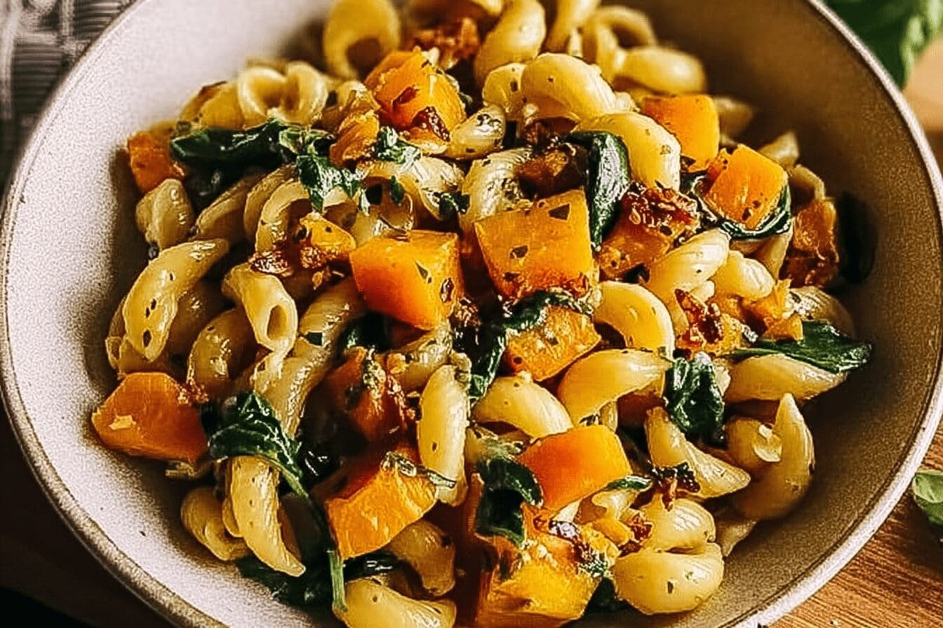 Butternut Squash Spinach Pasta