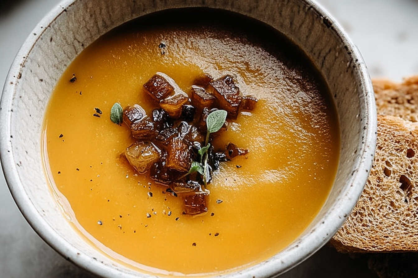 Caramelized Onion Butternut Squash Soup