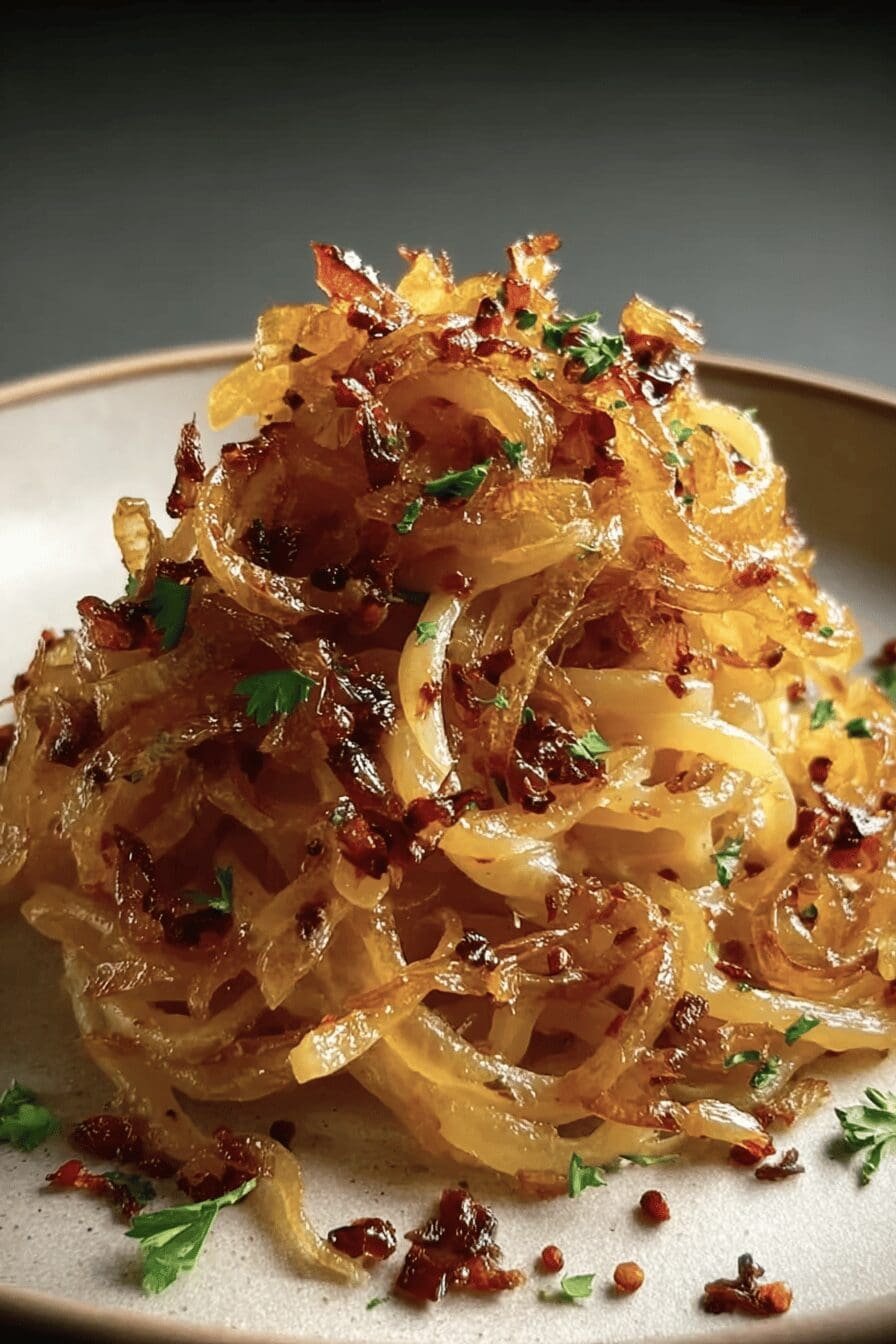 Caramelized Onion Chilli Pasta