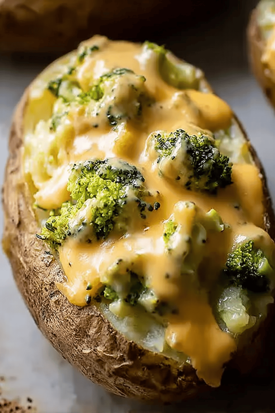 Cheesy Broccoli Baked Potatoes