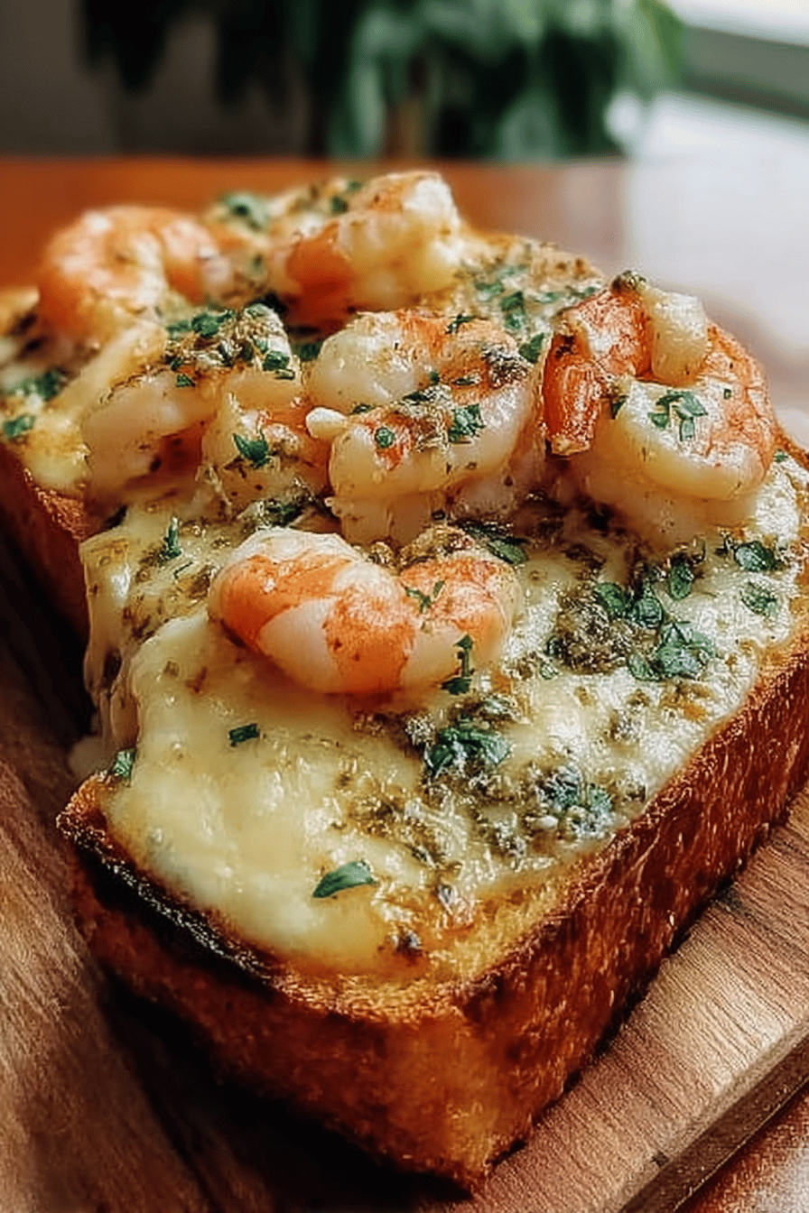 Cheesy Garlic Shrimp Melt