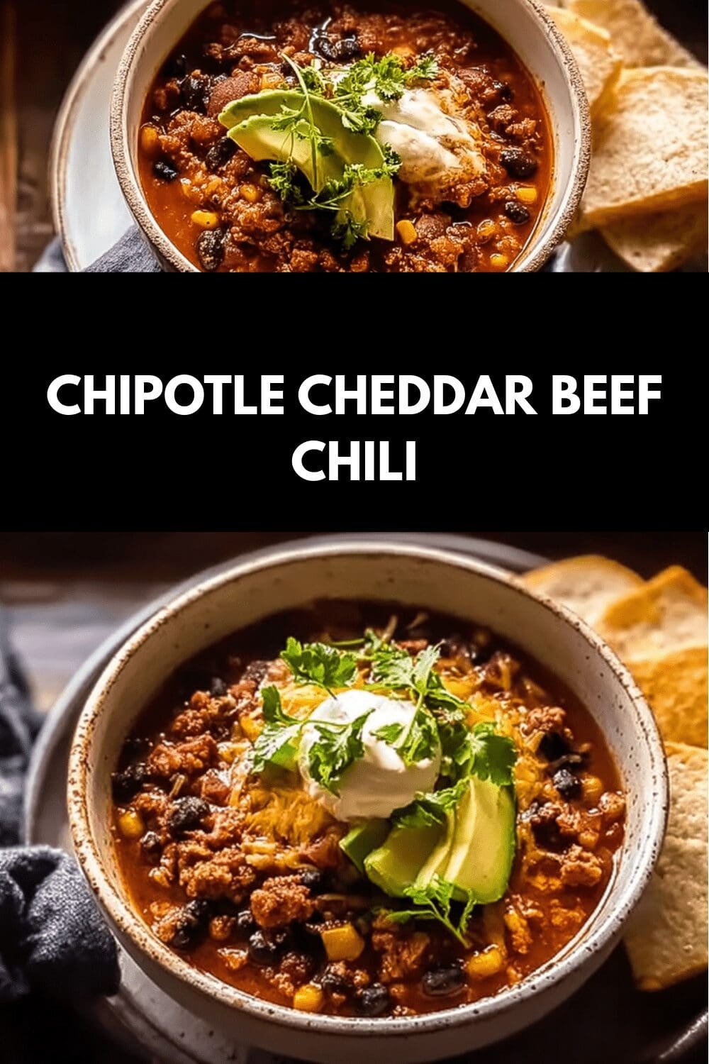 Chipotle Cheddar Beef Chili