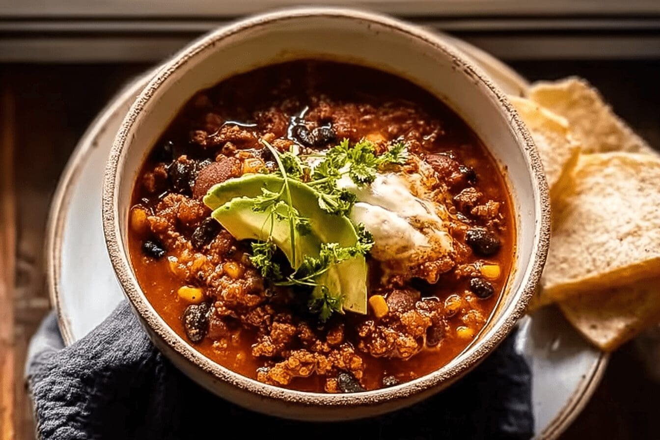 Chipotle Cheddar Beef Chili