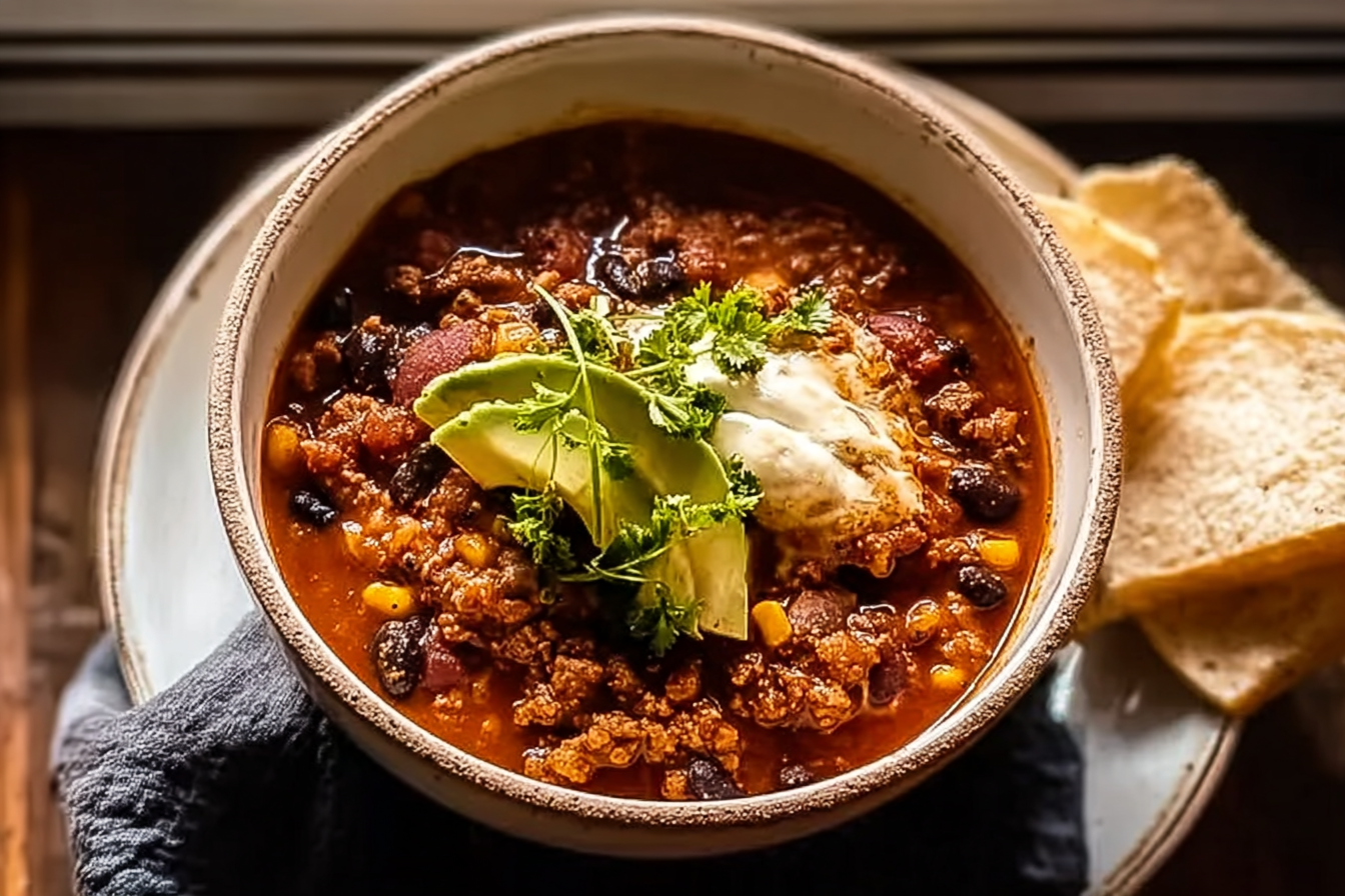 Chipotle Cheddar Beef Chili