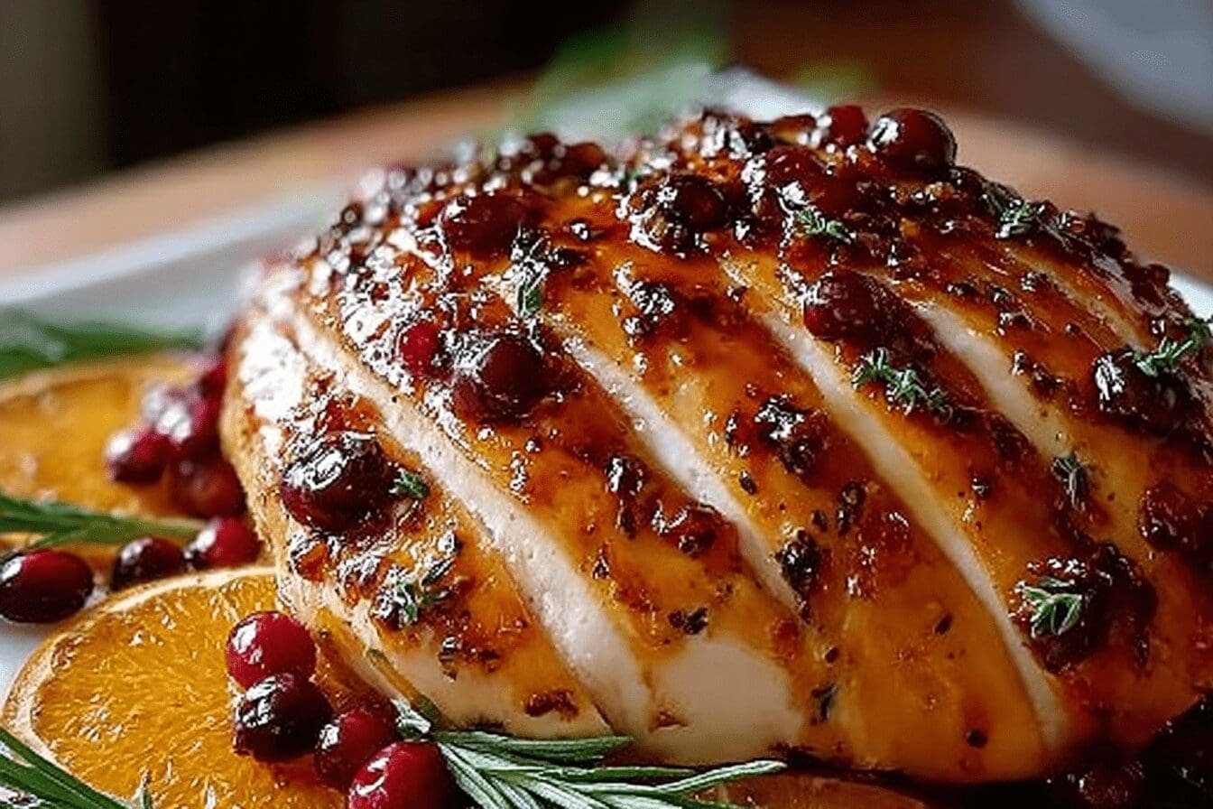 Cranberry Orange Glazed Turkey Breast