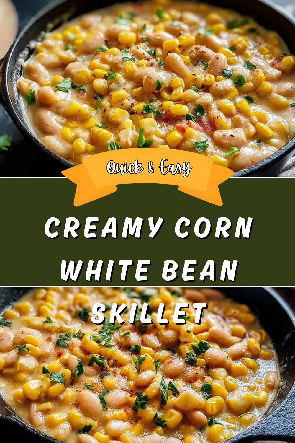 Creamy Corn White Bean Skillet