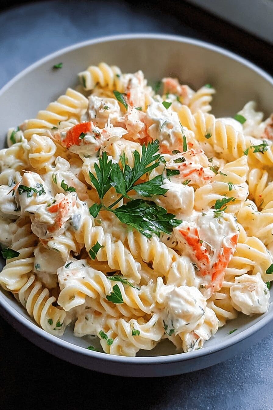 Creamy Crab Pasta Salad