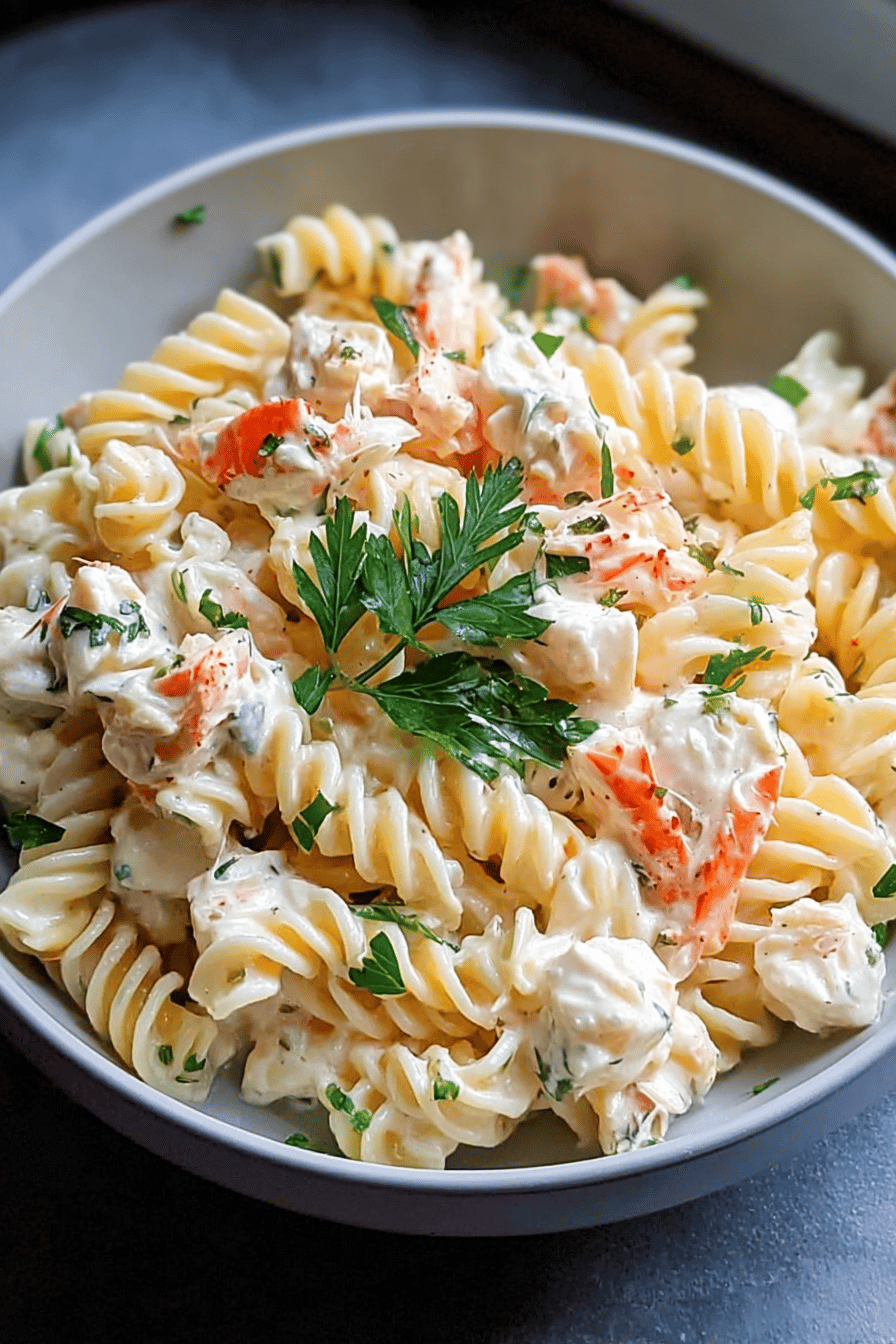 Creamy Crab Pasta Salad
