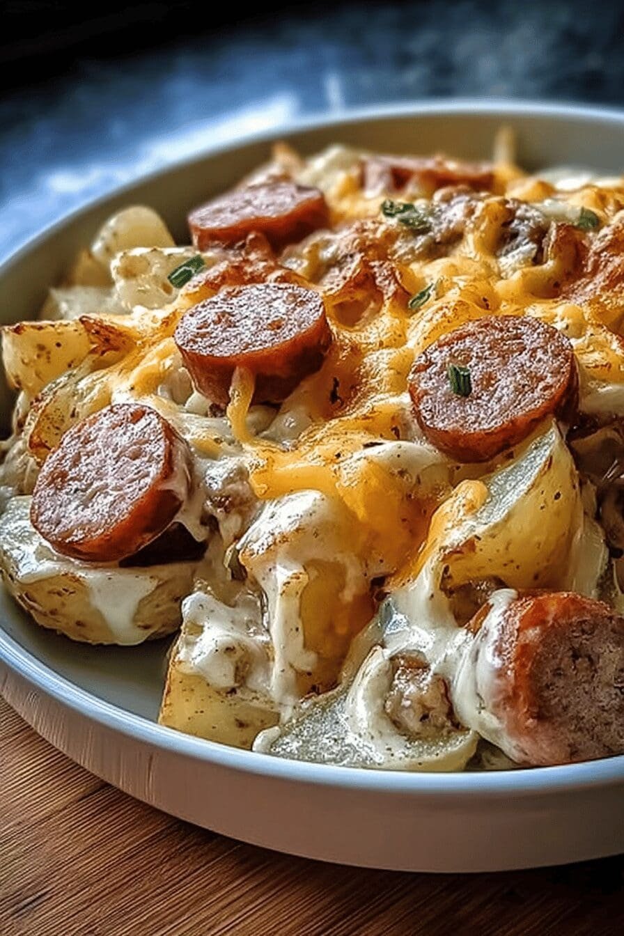 Creamy Sausage Potato Bake