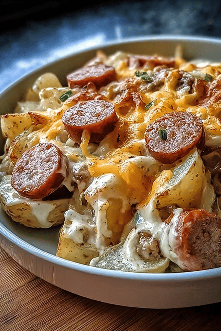 Creamy Sausage Potato Bake