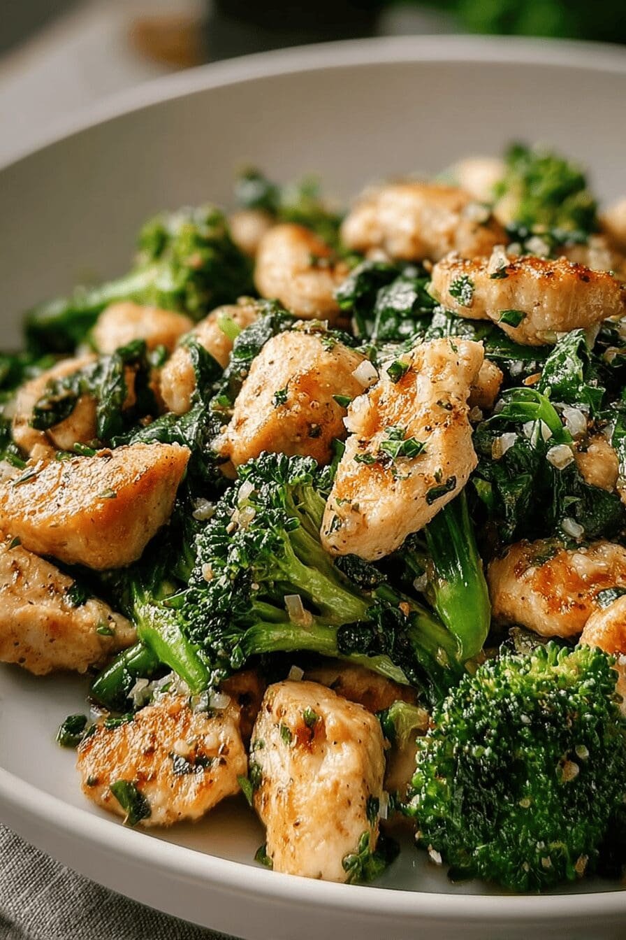 Garlic Chicken Broccoli Spinach