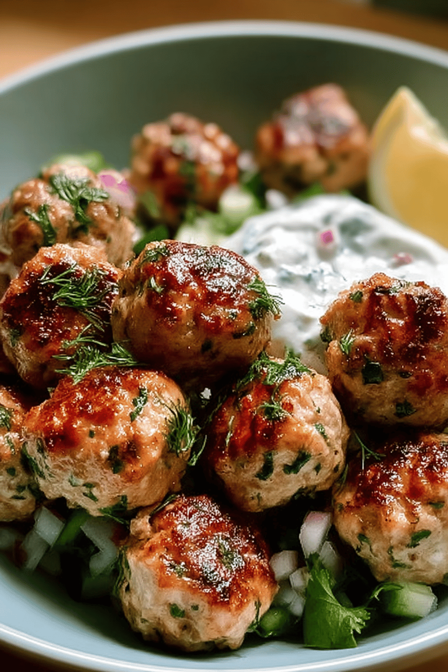 Greek Chicken Meatballs