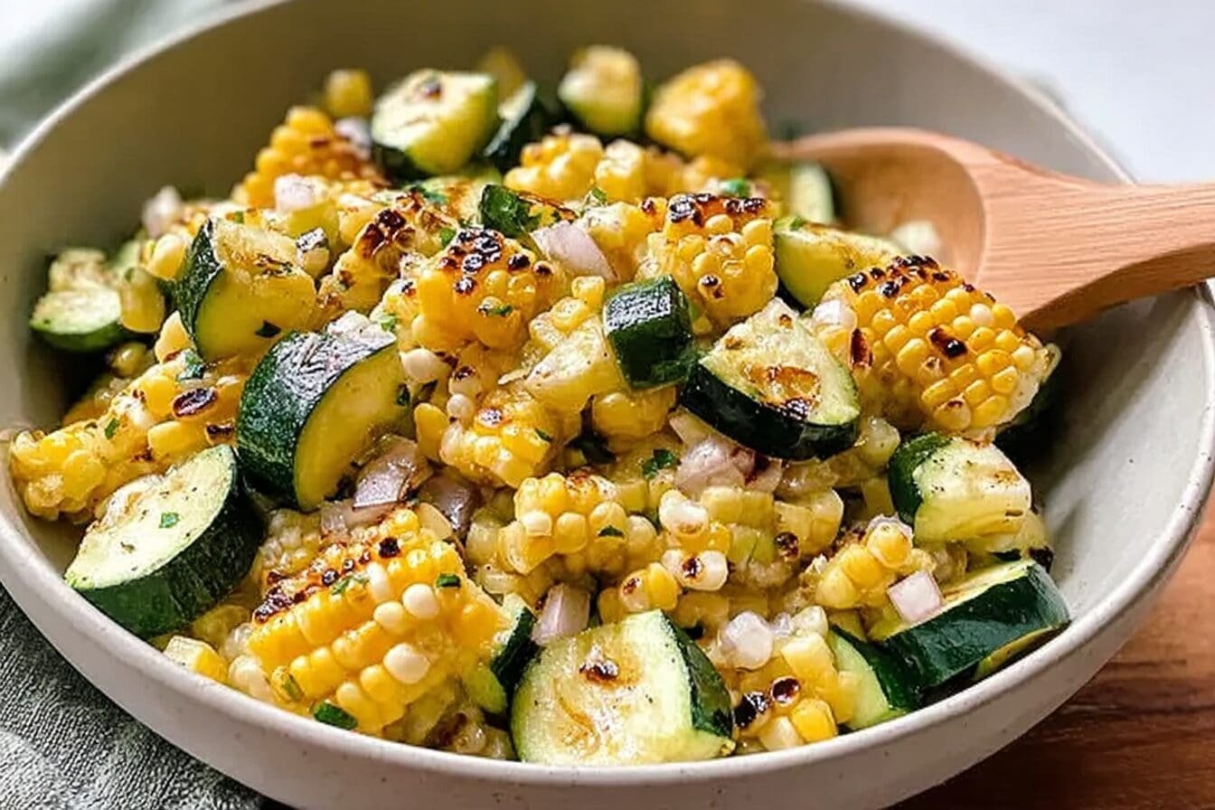 Grilled Corn And Zucchini Salad